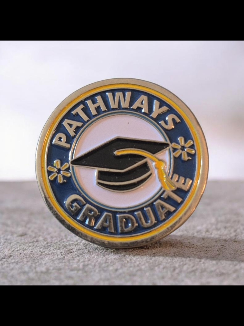 Walmart Pathways Graduate Award Silver Tone Pin Pinback #45503